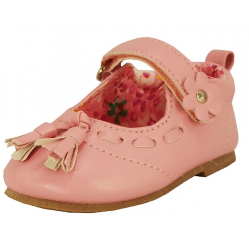Baby Toddler Girls Mary Jane Pink Flat Shoes, 3-7T